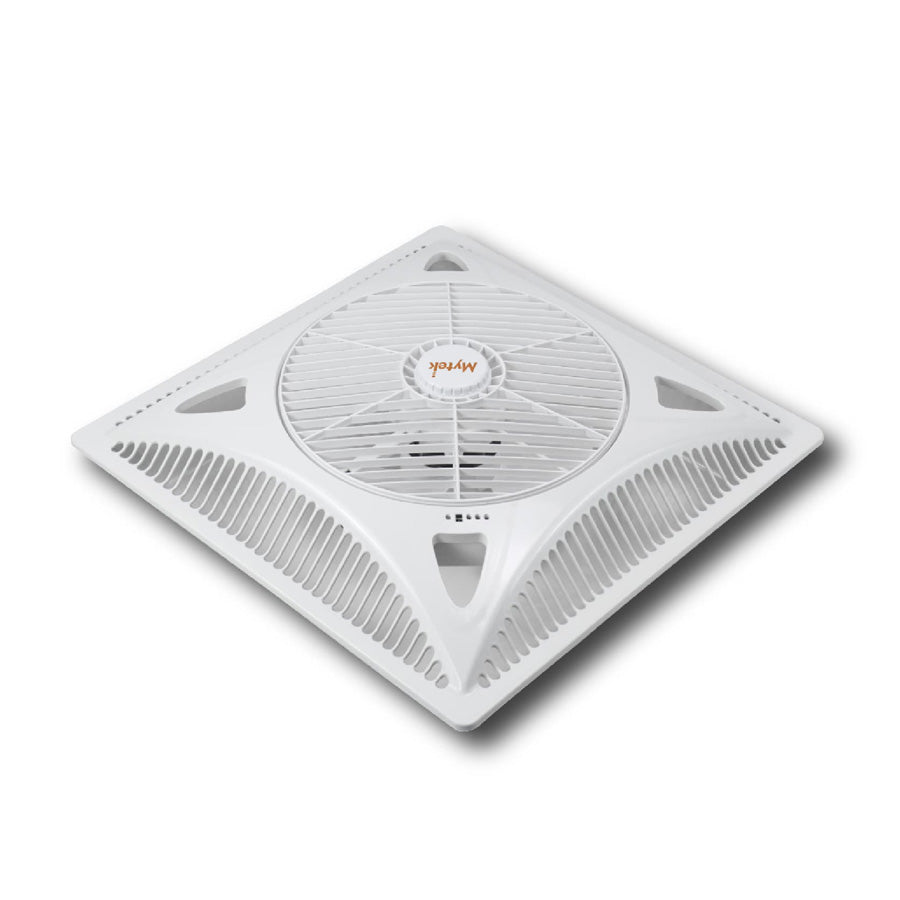 MYTEK| 3198 Ventilador para Falso Plafón 14’’, Apagado Automatico, 3 velocidades, Silencioso, Rotación 360°