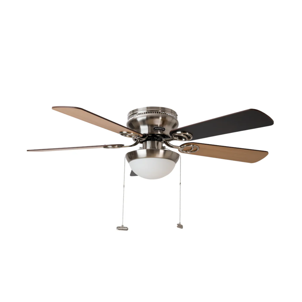 MASTERFAN| Ventilador Metro 42" Satinado, 5 aspas reversibles, Luz LED, 3 tonos de luz, 3 velocidades