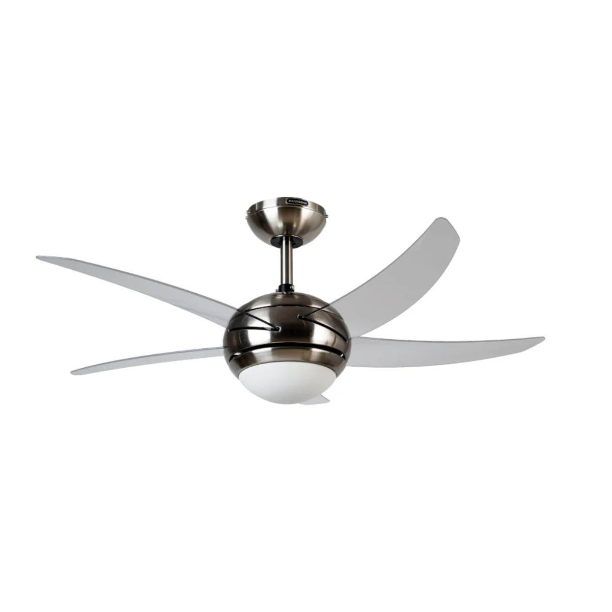 MASTERFAN| Ventilador Dubai 48" Satinado Acrílico, Luz LED, 5 aspas, 3 velocidades