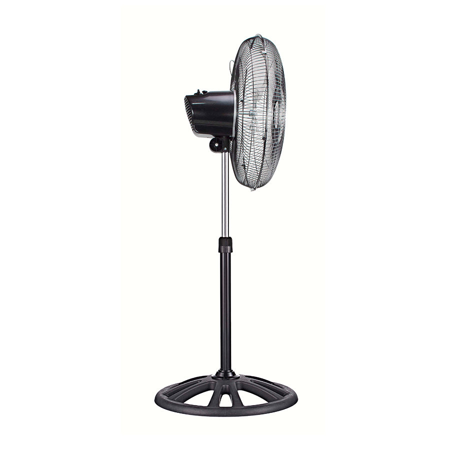 MYTEK| 3398 Ventilador Industrial de Pedestal 20’’, 3 velocidades, Oscilación 90°, Altura ajustable hasta 134 cm, Potente flujo de aire