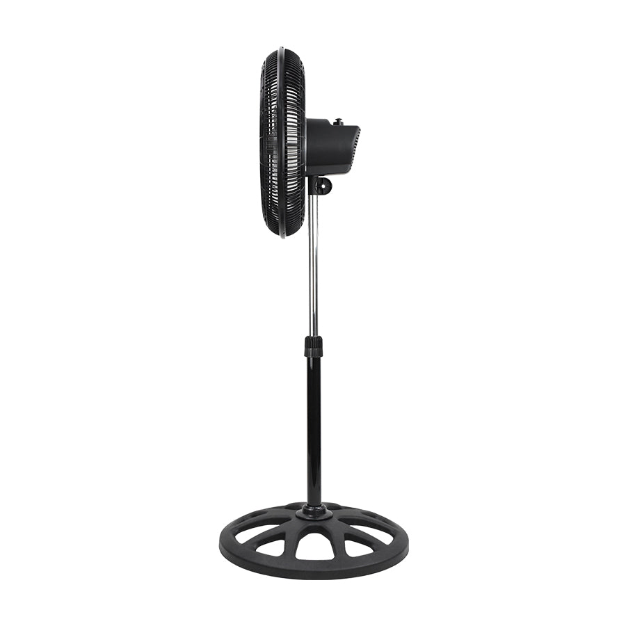 MYTEK| 3404 Ventilador de Pedestal Industrial X-TREME 18’’, 3 velocidades, Oscilación 90°, Altura regulable hasta 130 cm
