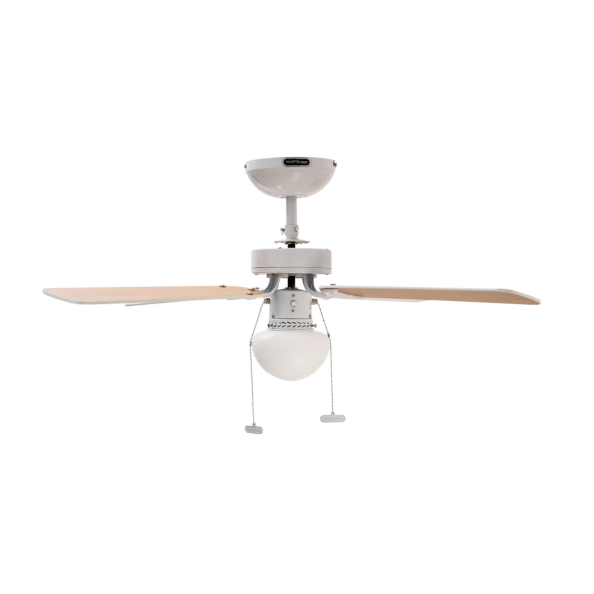 MASTERFAN| Ventilador Condesa 42" Blanco, para áreas mediana de 9 a 16 m², 4 aspas doble vista, 3 velocidades