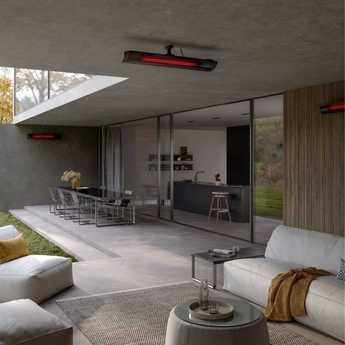 HEATSCOPE | Pure 3000, Calefactor Infrarrojo, Calienta hasta 10m2, Maxima Potencia en 20 seg, Ideal para terrazas