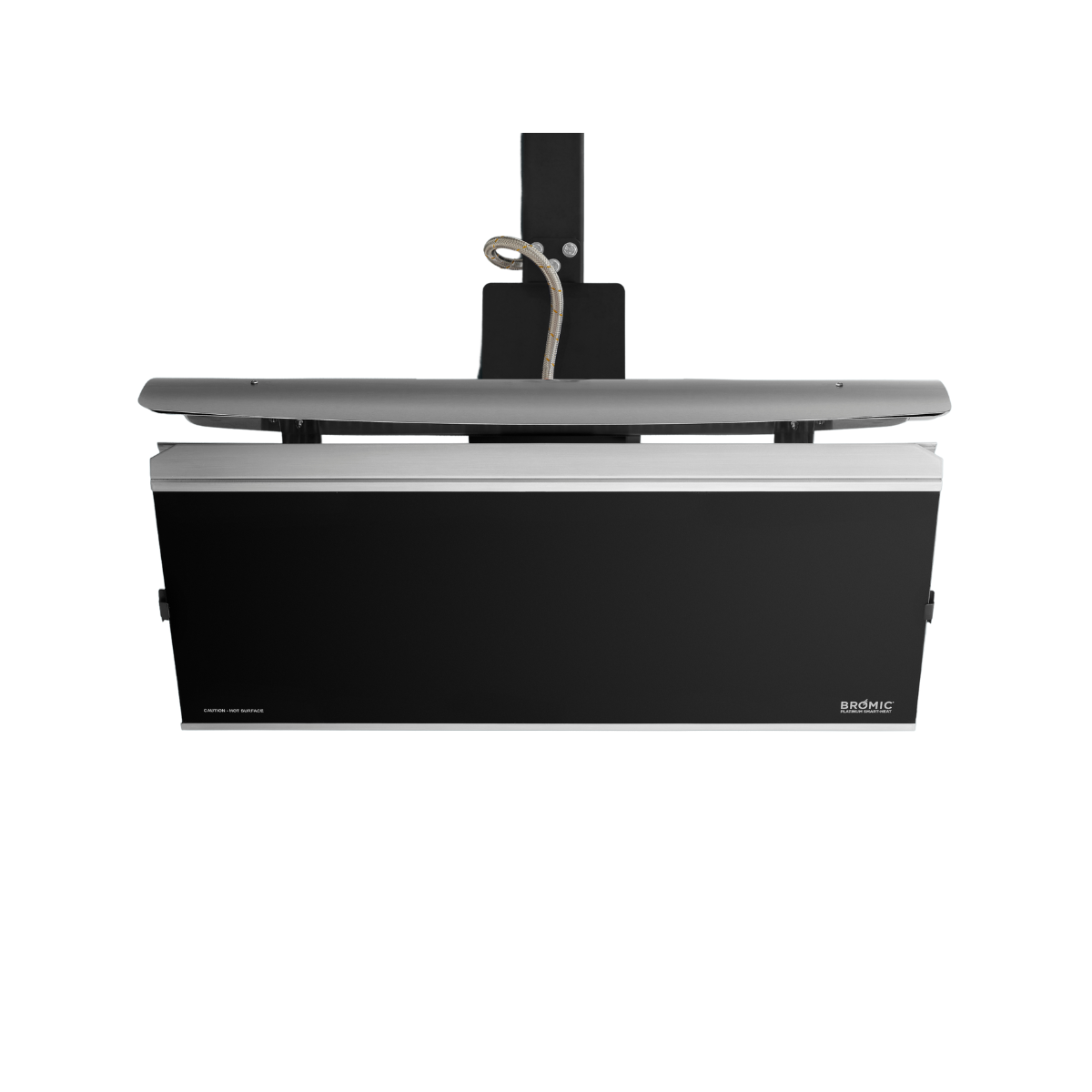 Calefactor a gas Bromic Platinum 500 vista frontal apagado para terrazas y patios