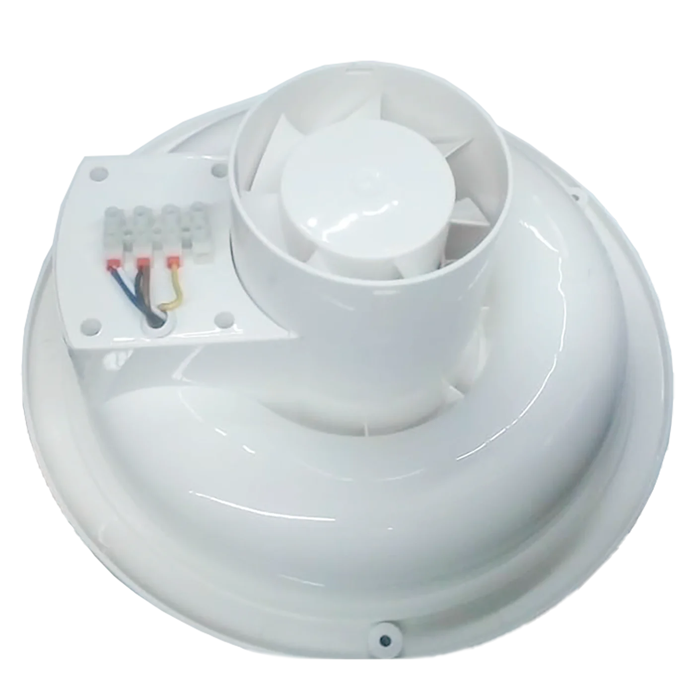 Extractor Lumina 4 " Blanco con luz integrada, ventilación silenciosa y eficiente para baños y cuartos de lavado