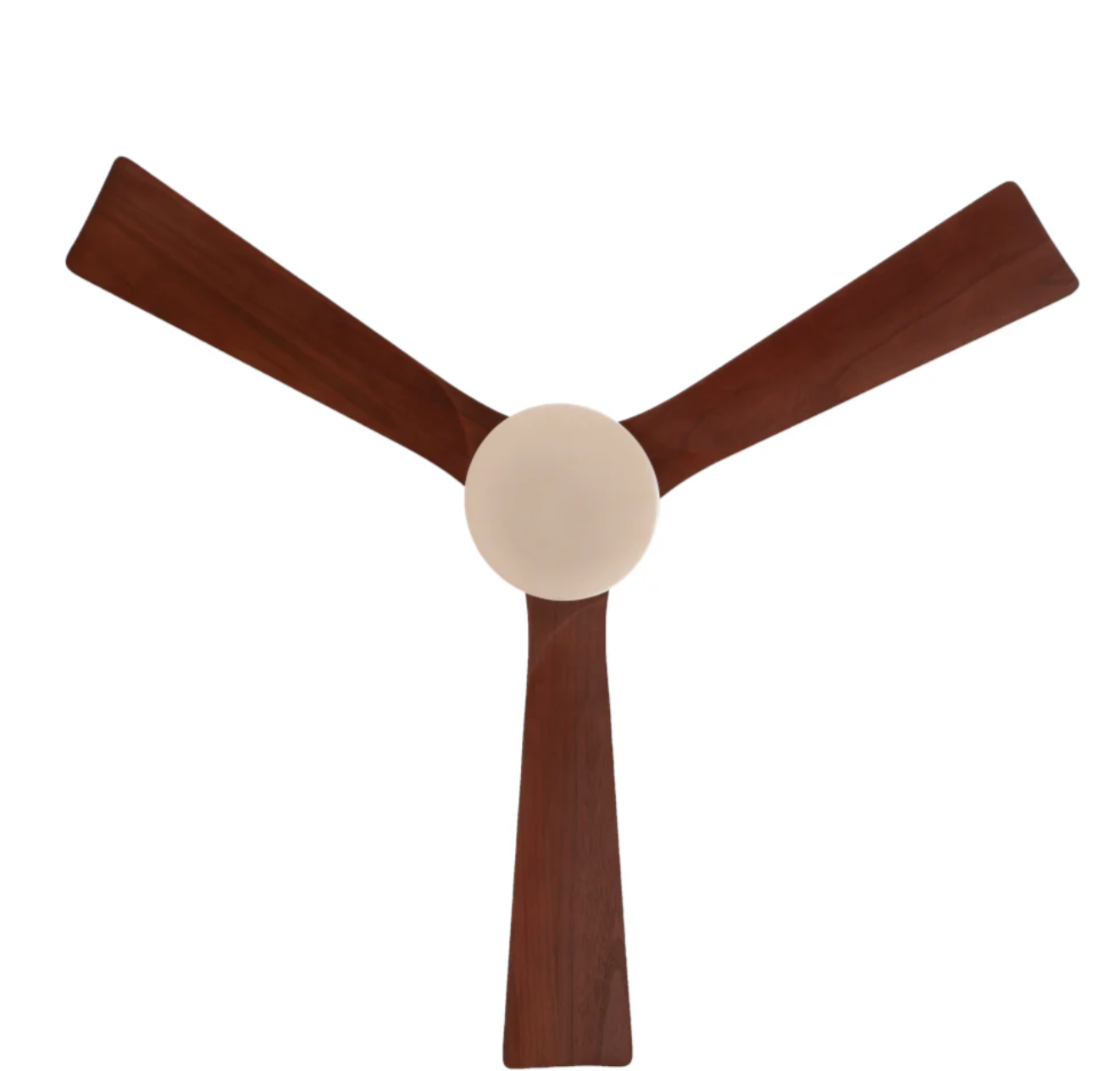 Detalle de las aspas del ventilador Cava 52″ Satinado