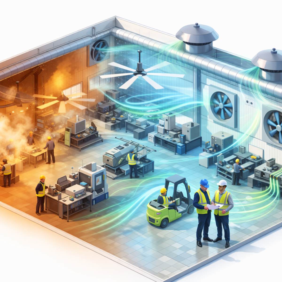 Cómo elegir el ventilador industrial adecuado según tu tipo de planta