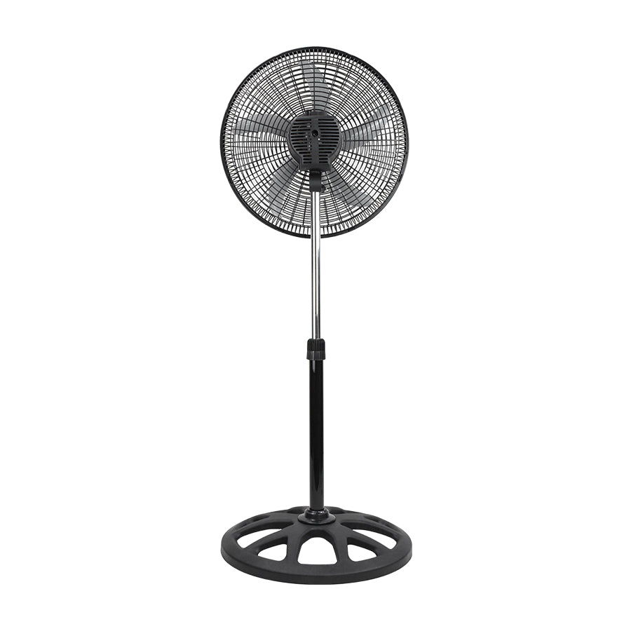 MYTEK| 3404 Ventilador de Pedestal Industrial X-TREME 18’’, 3 velocidades, Oscilación 90°, Altura regulable hasta 130 cm