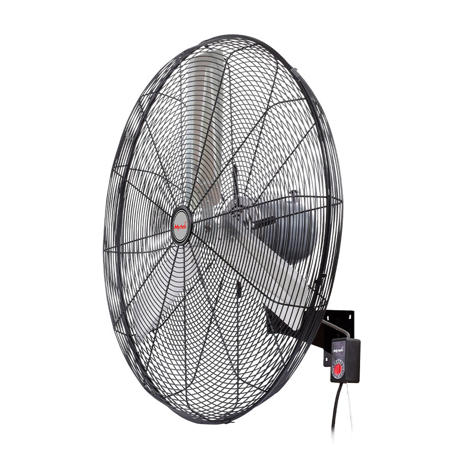 Mytek| 3422 Ventilador de Pared Industrial 30’’, Inclinación ajustable, oscilación 90°, 3 velocidades