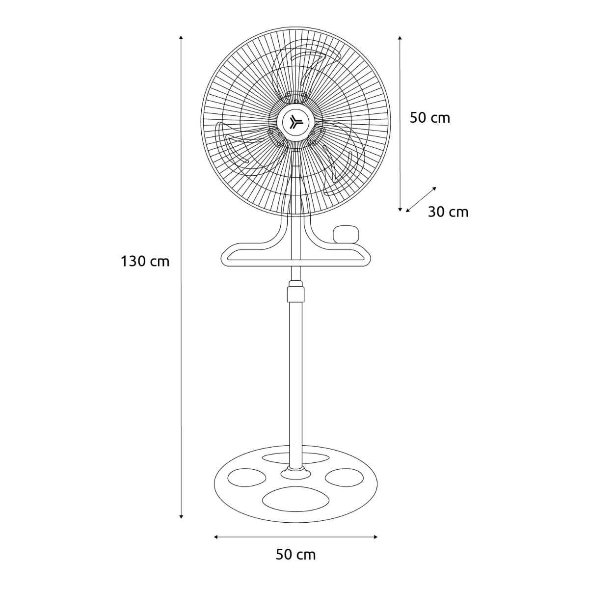 MASTERFAN| Ventilador X3 18" Negro, 3 en 1, para áreas de 9 hasta 16m²,