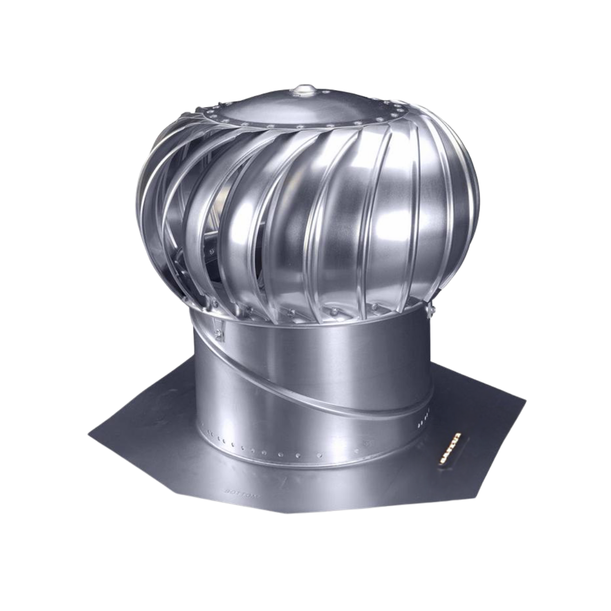 Extractor Atmosférico ETE, Garganta 14"Ø, 100% Aluminio anodizado, Cuelo ajustable de hasta 45°