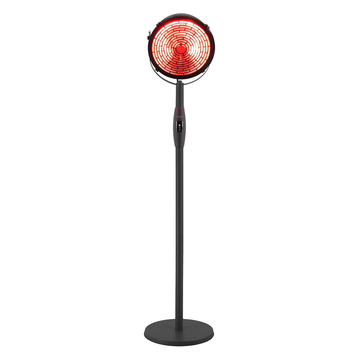 SUNRED INDUS | Calefactor Infrarrojo de Pedestal para Exteriores, 5 niveles de Calor, Control Remoto Incluido, Sistema Antivuelco
