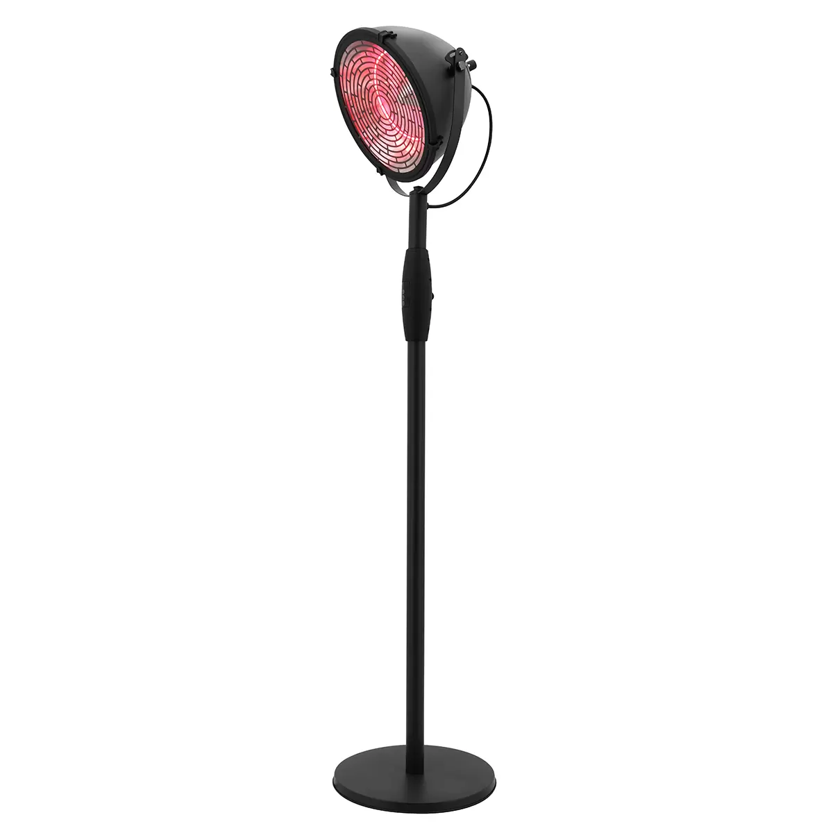 SUNRED INDUS | Calefactor Infrarrojo de Pedestal para Exteriores, 5 niveles de Calor, Control Remoto Incluido, Sistema Antivuelco