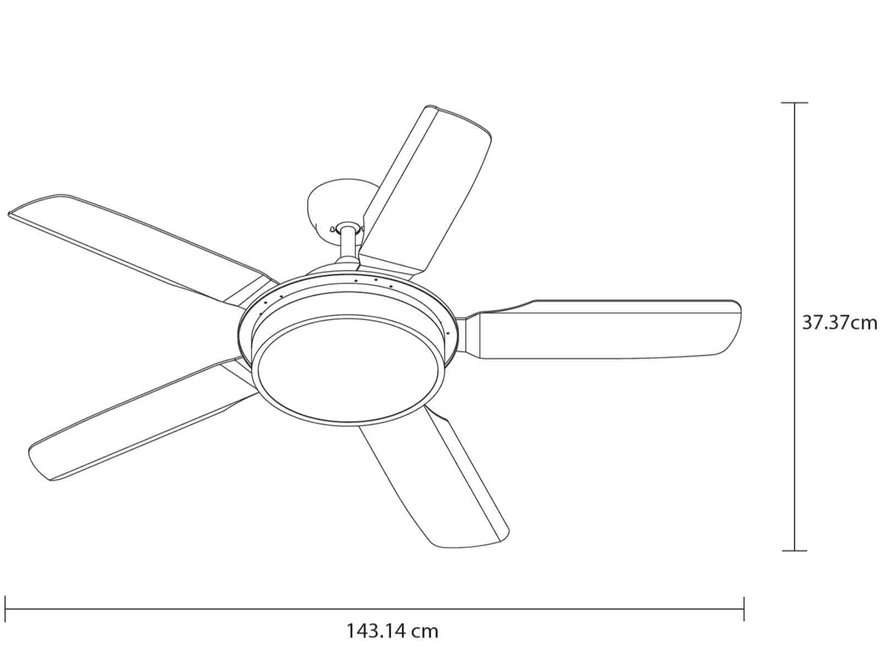 Ventilador Merope 52" Café