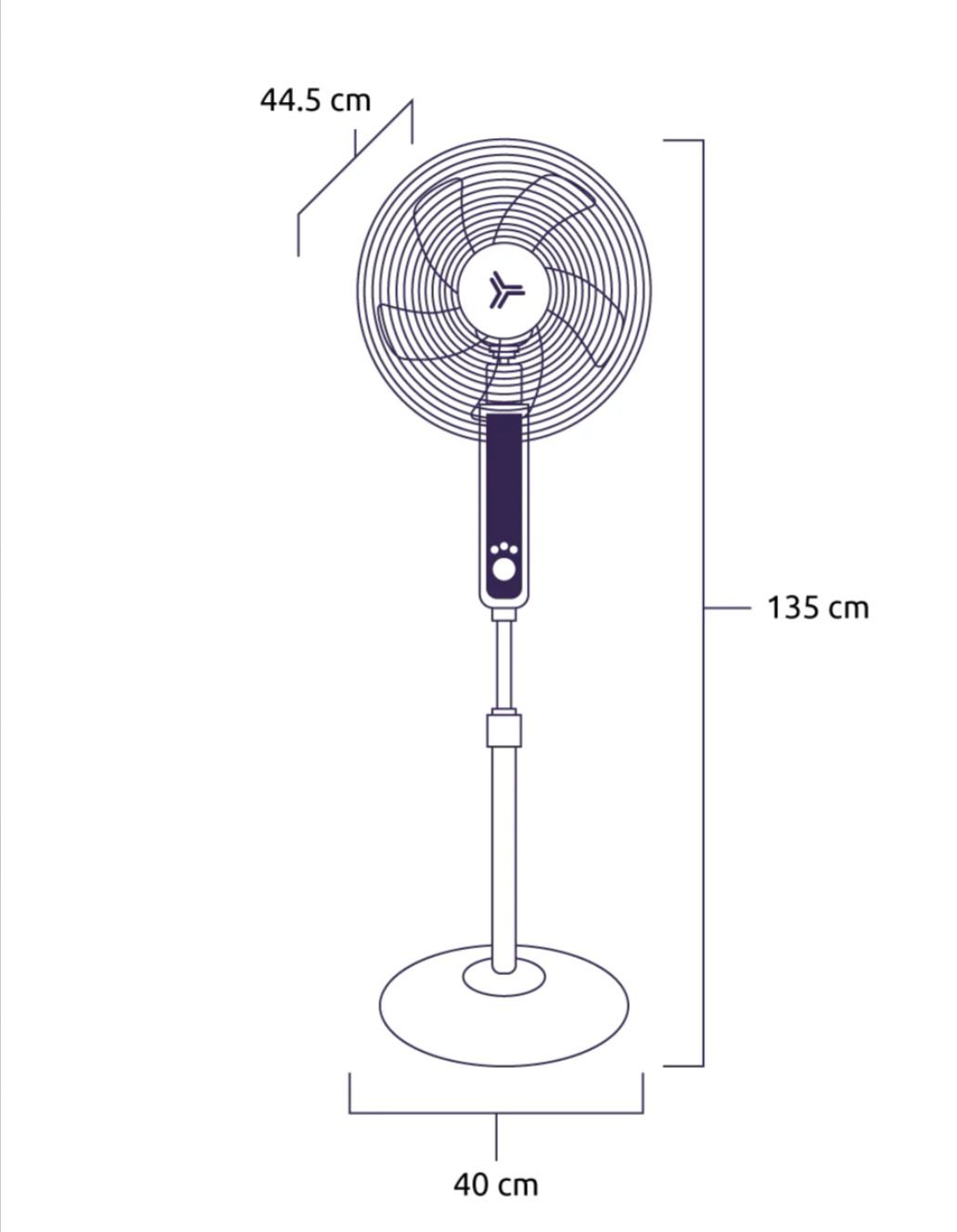 Ventilador De Pedestal Apolo 16" Blanco