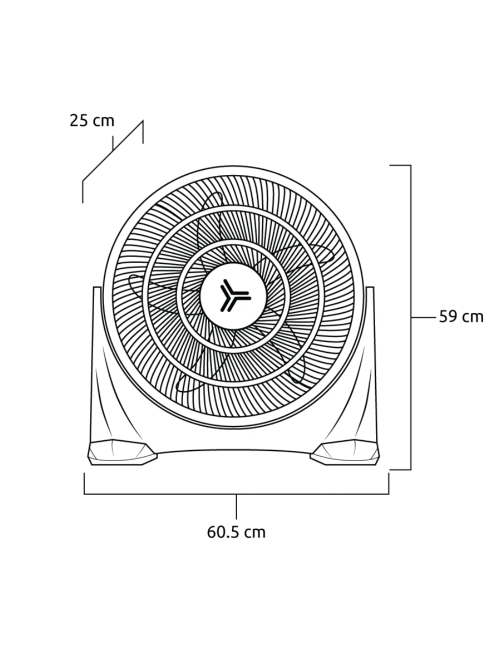 Ventilador de Piso Horus 20" Negro