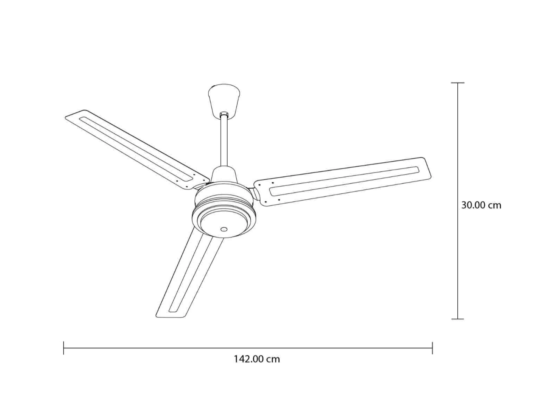 Ventilador Centauro Sin Luz 56" Satinado