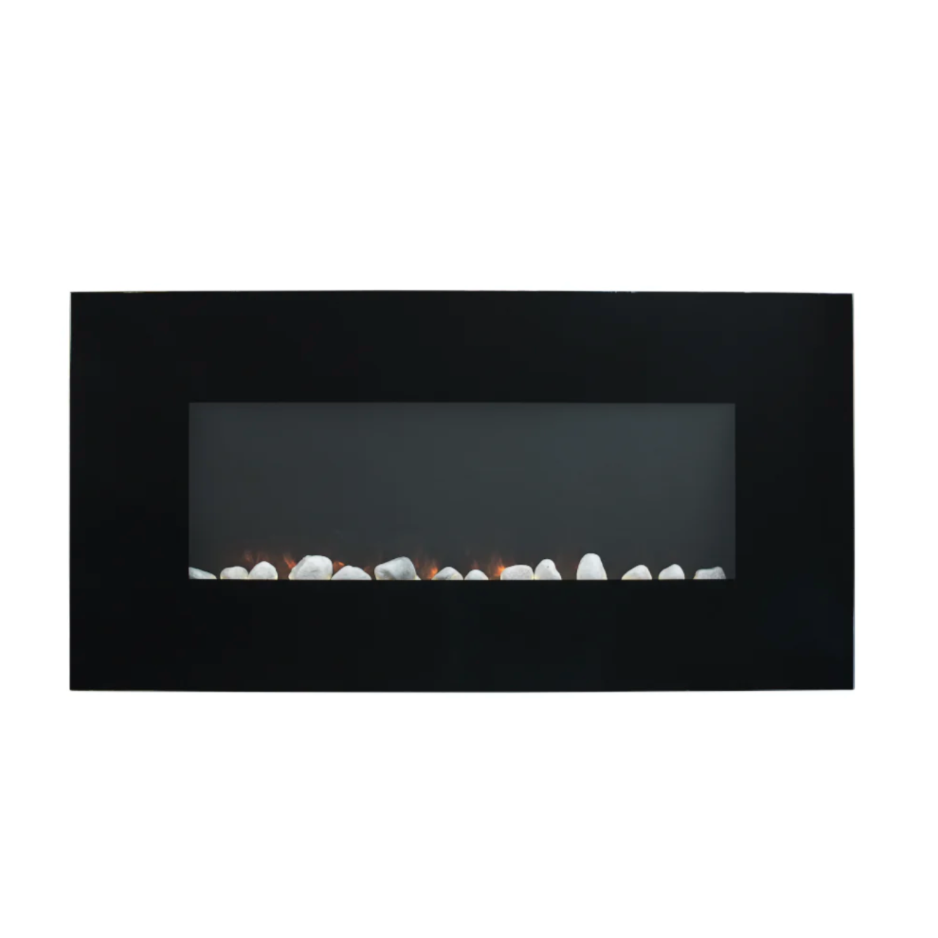 Chimenea eléctrica Milan vista lateral