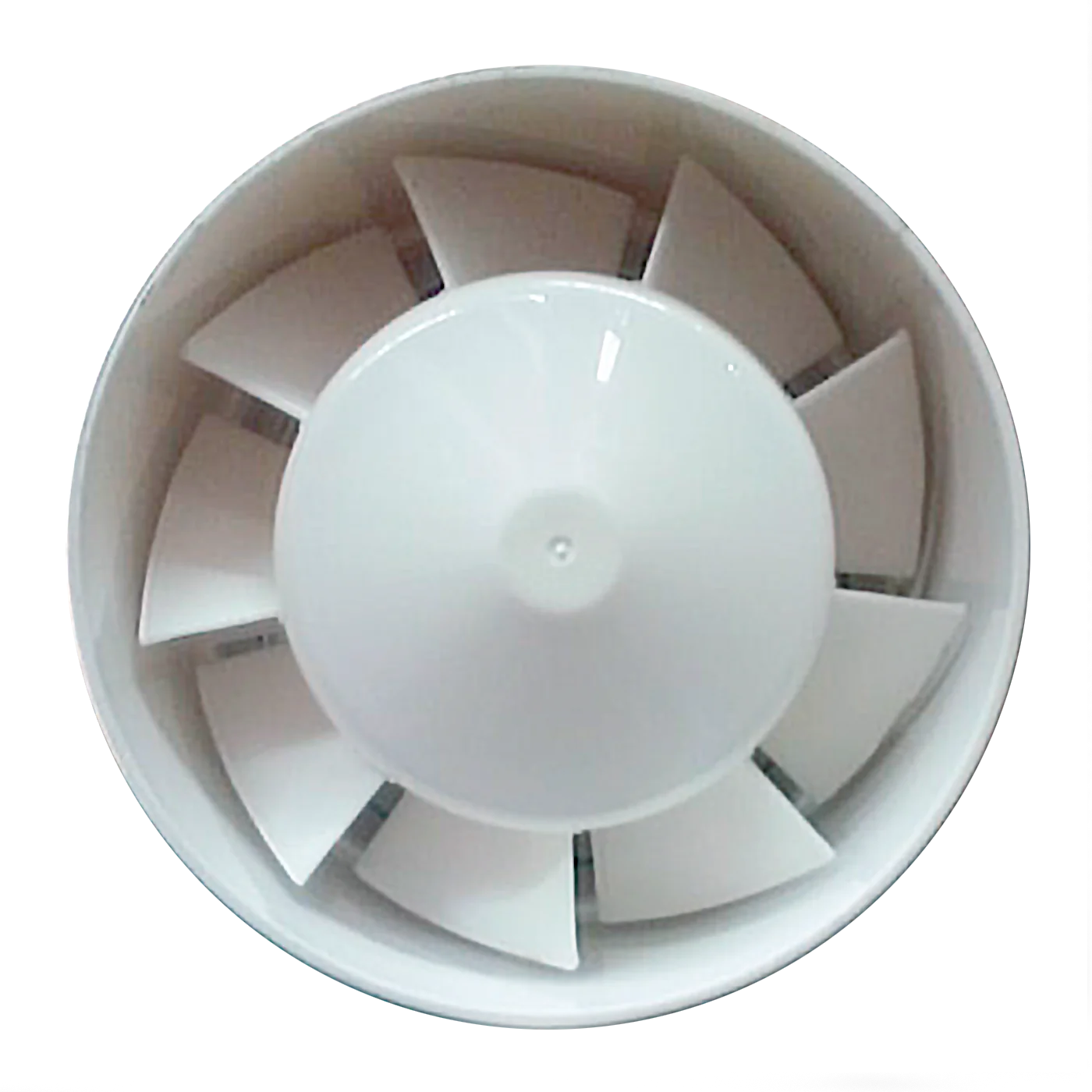 Extractor Asper 4 " Blanco en ABS, silencioso y eficiente para ventilación en espacios medianos