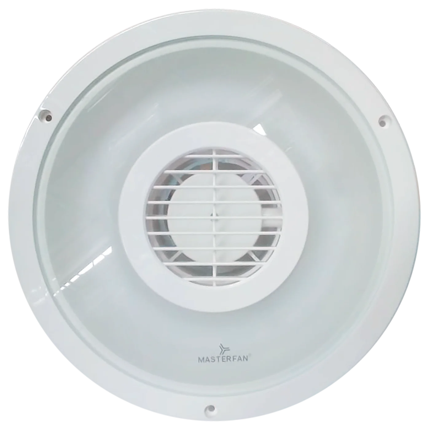 Extractor Lumina 4 " Blanco con luz integrada, ventilación silenciosa y eficiente para baños y cuartos de lavado