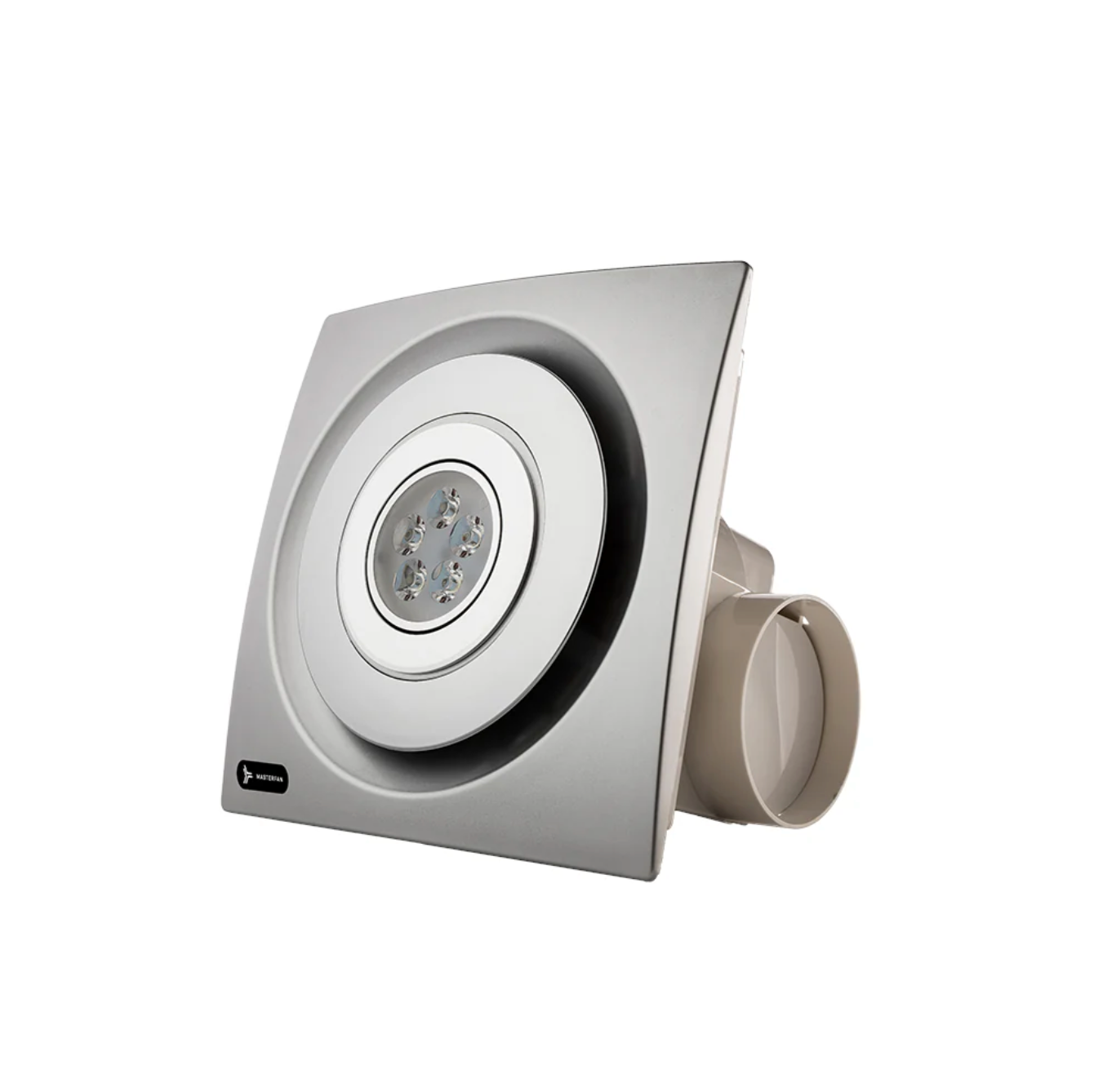  Extractor Orión 8″ satinado con lámpara LED, ventilación silenciosa y elegante para espacios interiores
