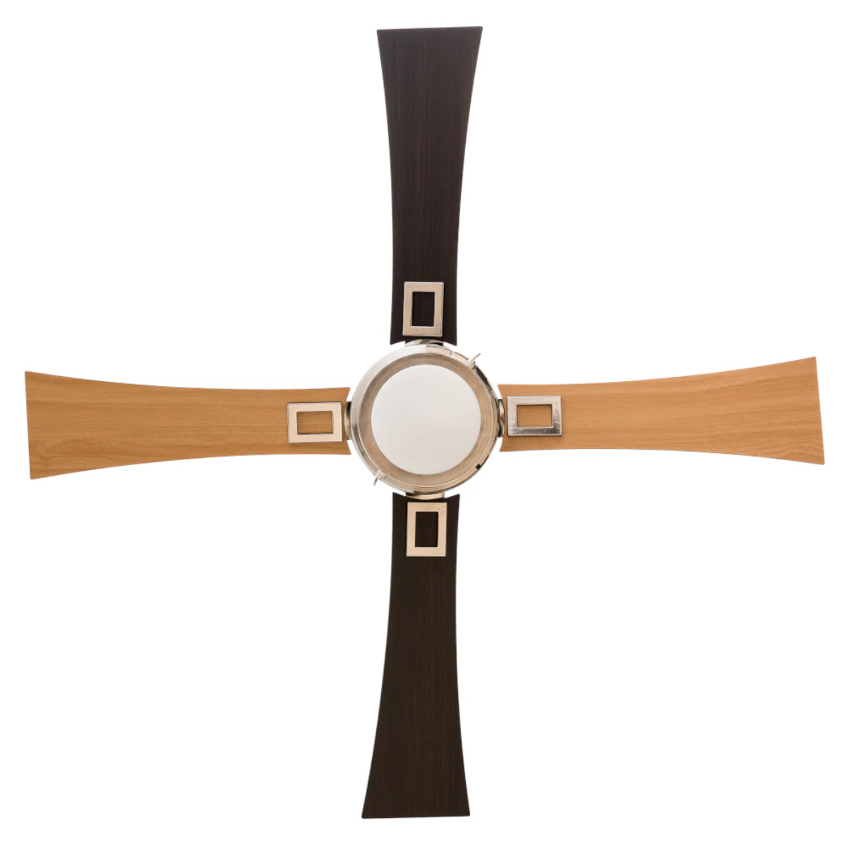 Detalle de los 3 tonos de luz del ventilador Austra 42″