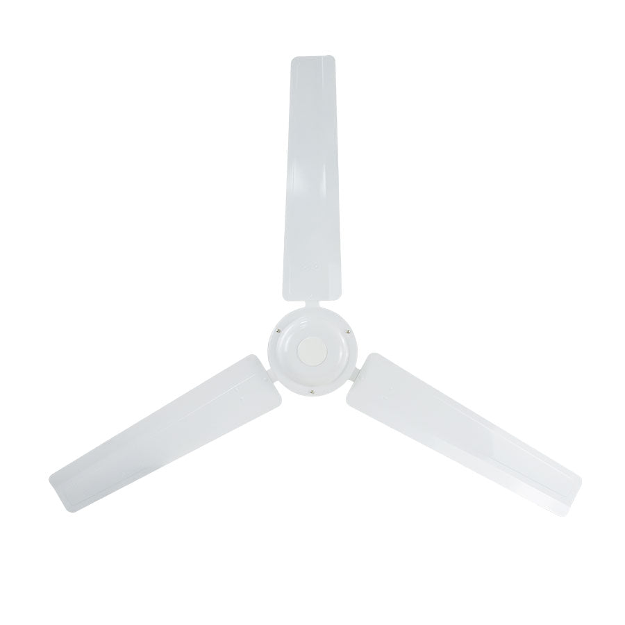 Ventilador de techo MYTEK 3320 instalado en oficina — diseño tipo araña 56 pulgadas compatible con A/C
