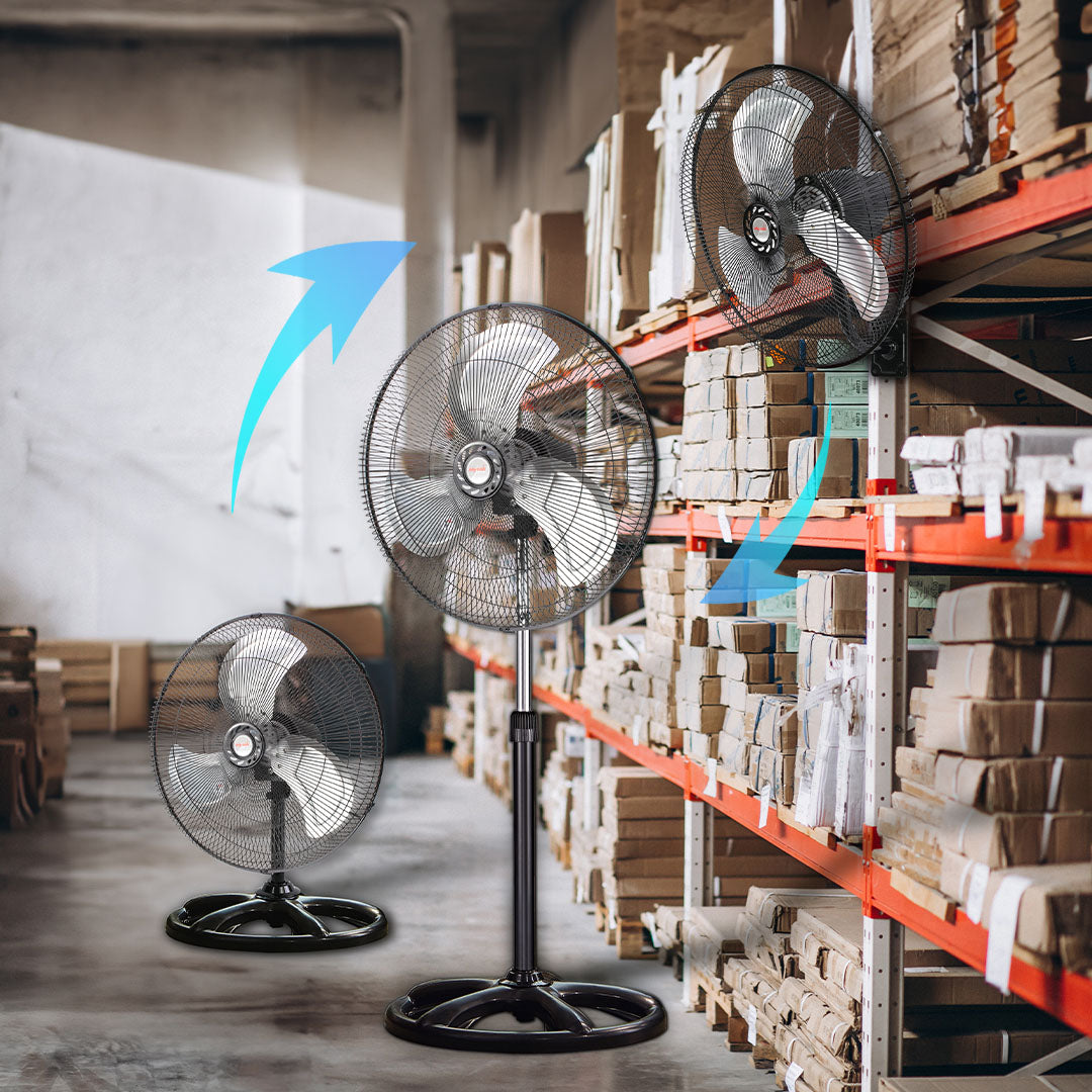 Parrilla y aspas metálicas del ventilador industrial MYTEK 3398PLUS 20 pulgadas