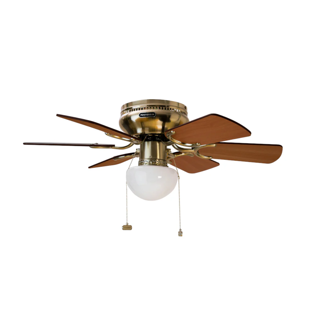 Ventilador Petit 30″ con 6 aspas vista lateral chocolate